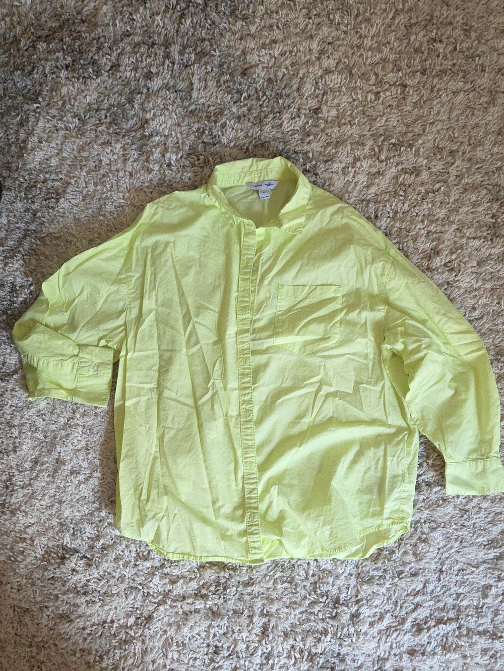 Old Navy Light Yellow Boyfriend Shirt